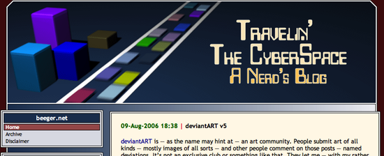 Website Design from 2006